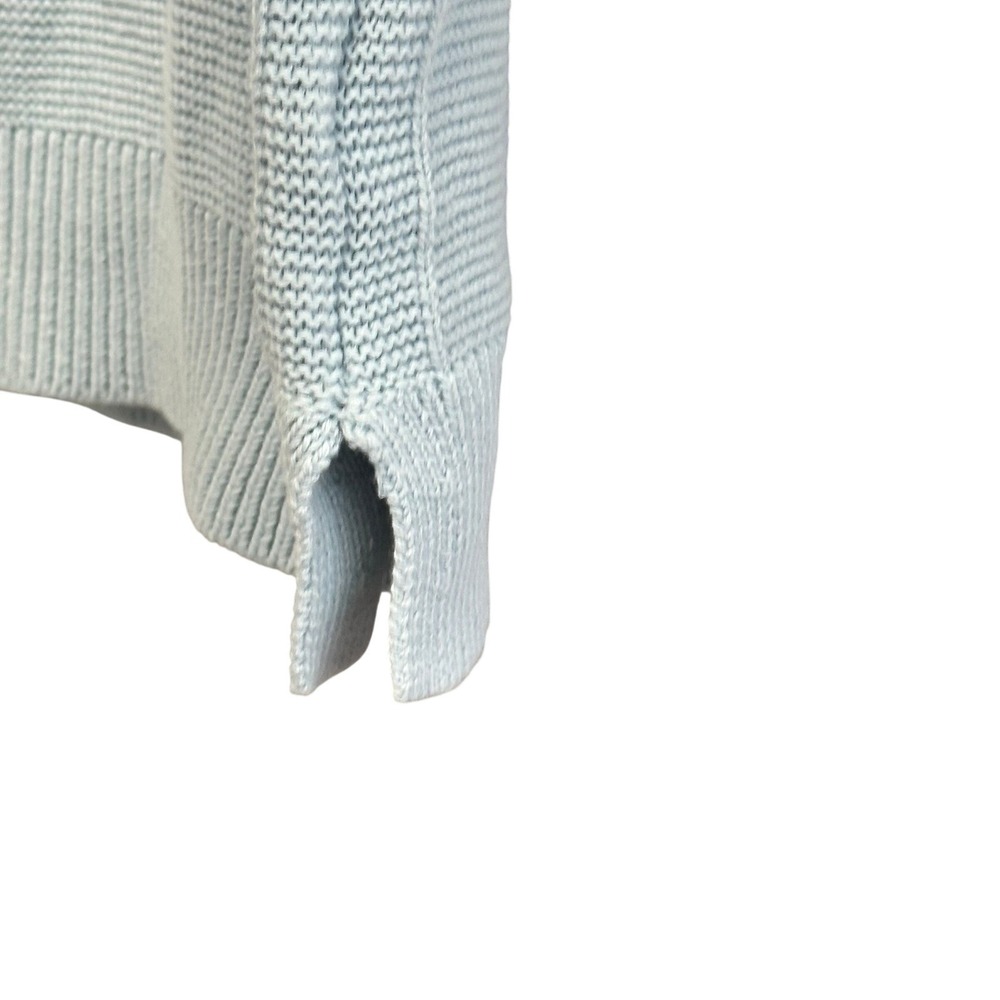 French Connection Light Blue 100% Cotton Ribbed Crew Neck Sweater - XS- NWT - Picture 6 of 6
